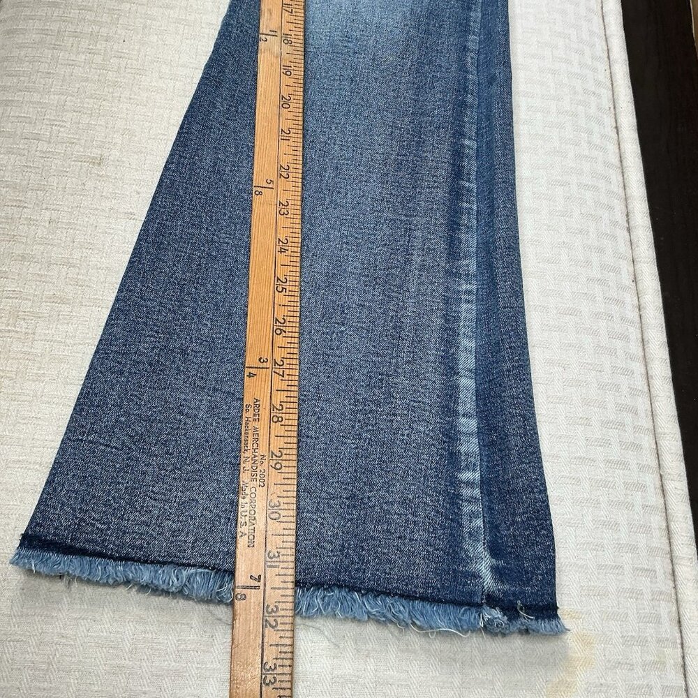 Love Soho Jeans Women’s Size 15 High Rise Flare Blue Denim Stretch - Picture 10 of 14